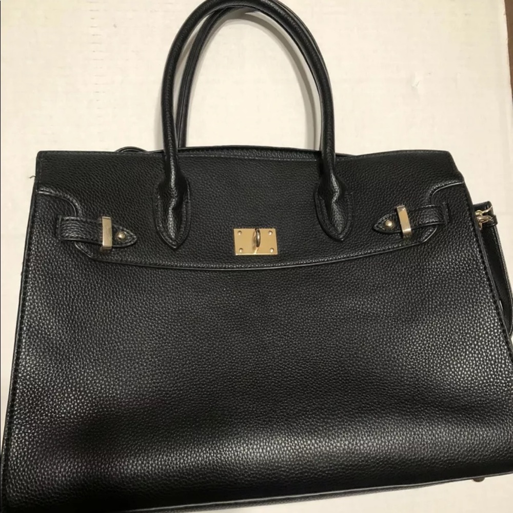 Women’s Purse Black Striped Lining Inside